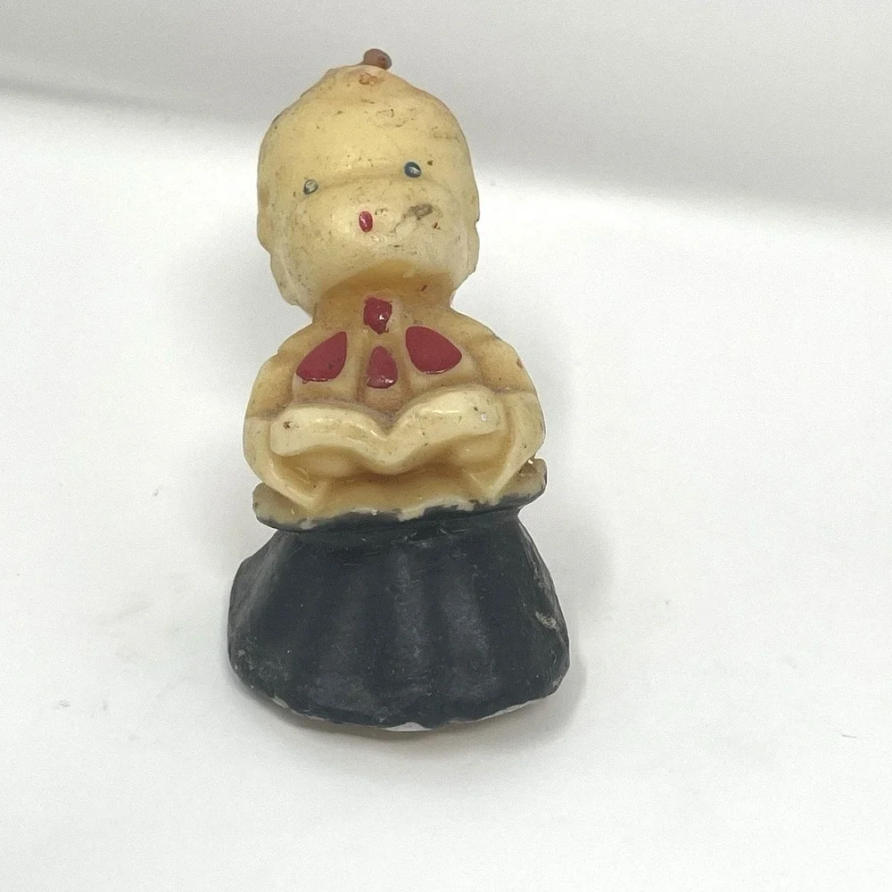 Vintage Gurley Christmas Carolers Candles Lot of 4 Wax‎ Holiday Figures 1950s